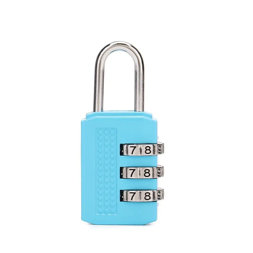 

Simple Mini Number Lock 3 Digit Solid Color Password Lock Durable Anti-theft Alloy Padlock Drawer