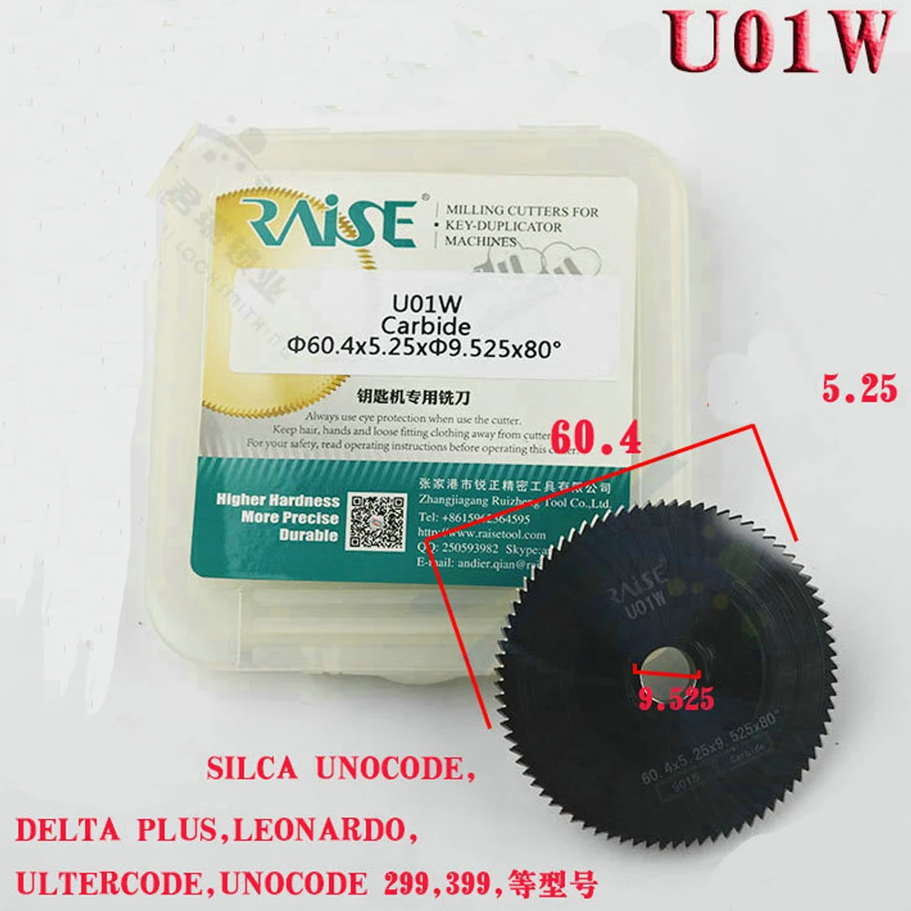 U01W key cutter carbide angle milling cutter for SILCA UNOCODE 399 EVO KABA ILCO EZ CODE key cutting machines