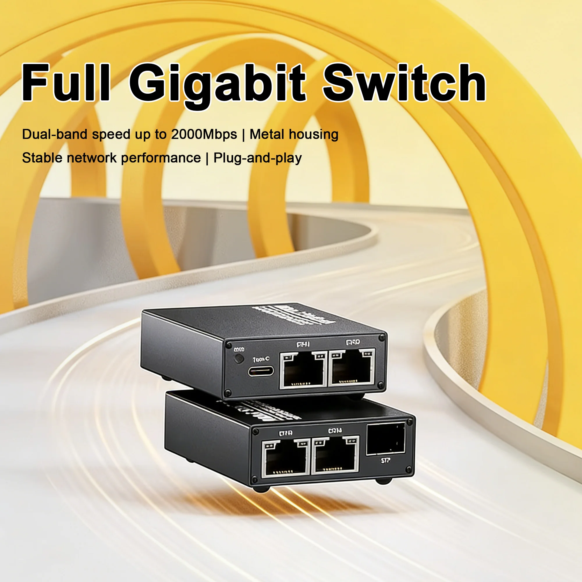 

5-портовый гигабитный коммутатор с оптоволоконными и Ethernet-портами, корпус из промышленного алюминиевого сплава, для настенного монтажа