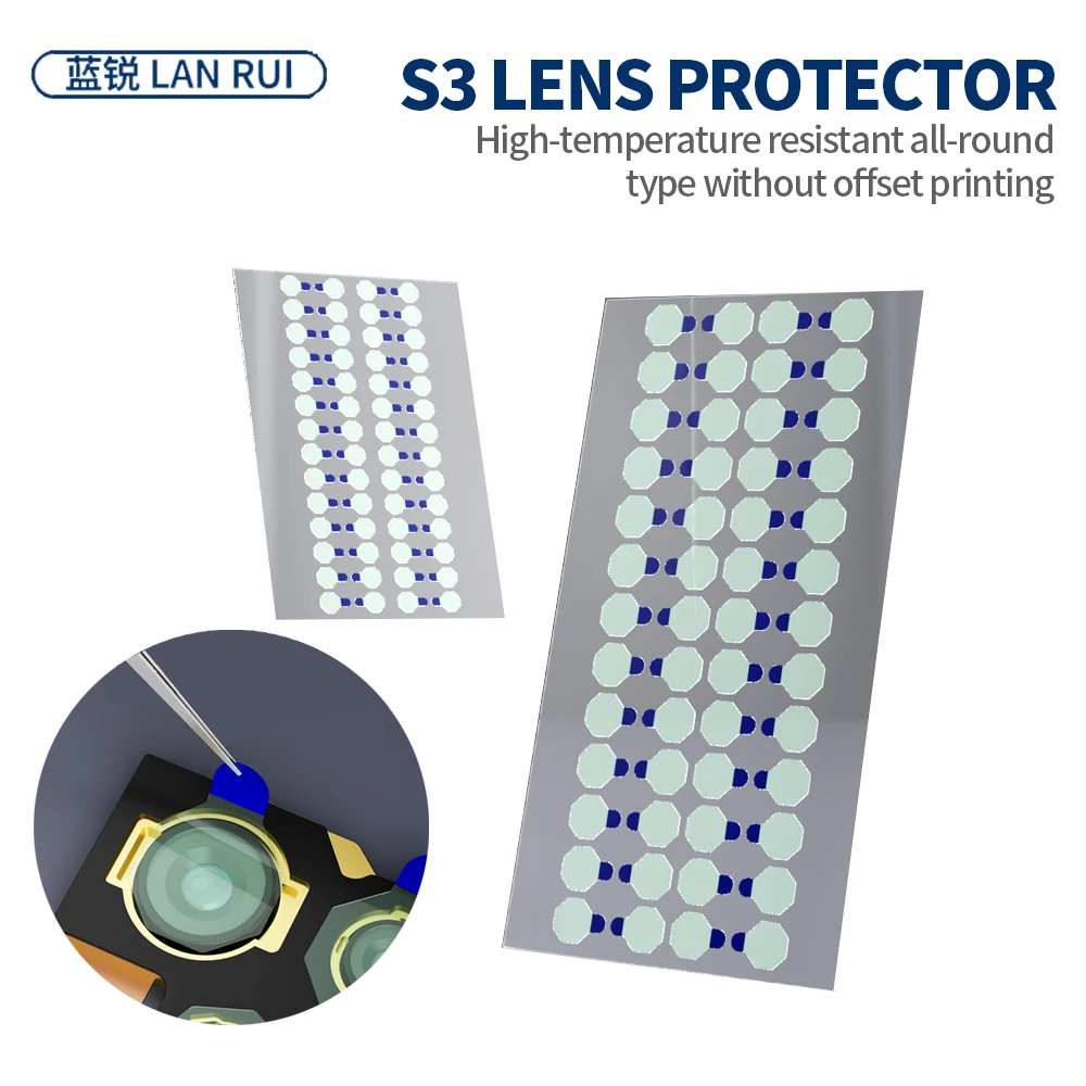 LANRUI S3 Lens Protector Kit  260PCS 6mm/12mm Blue Light Blocking Anti-Mistouch  Dustproof  Used for Mobile Phone Lens Repair