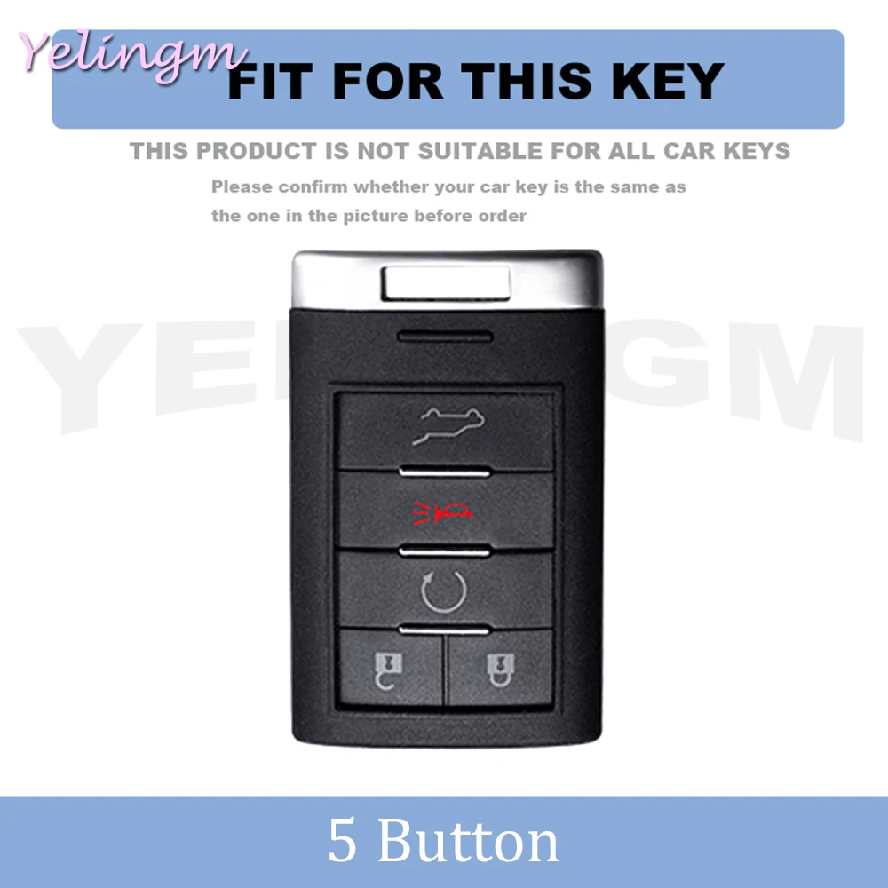 TPU Car Key Case Cover For Cadillac CTS ATS 28T CTSV XTS DTS SLS SRX XLS STS Escalade Chevrolet C7 Corvette Shell Fob keychain
