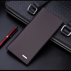 2024 New Men's wallet Simple and thin notecase Long business Men's Plus Envelope Large-capacity Multi-card Pocket Wallet