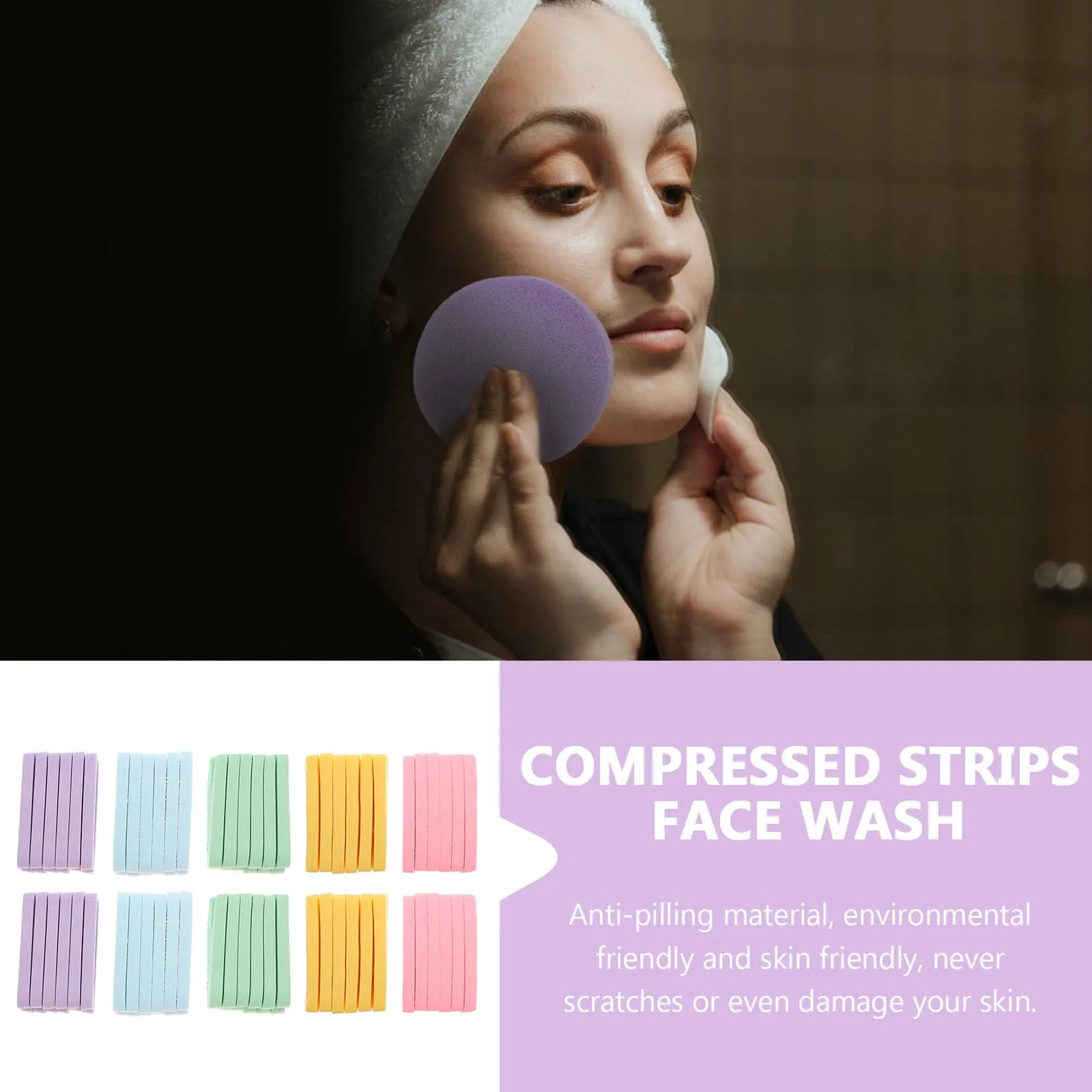 

120pcs Face Cleaning Makeup Remover Sponge Deep Cleansing Sponges For Sensitive Skin Facial Washing Tool Compressed