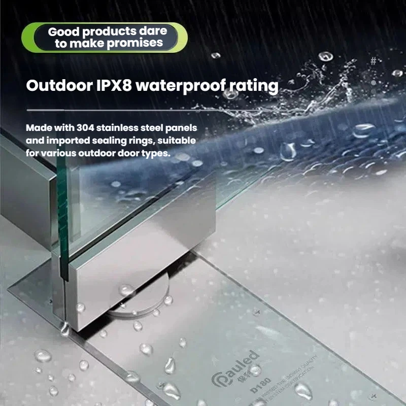 Electric floor spring glass door, heavy-duty frameless door with frame, shop door, wooden door, 180 degree floor spring