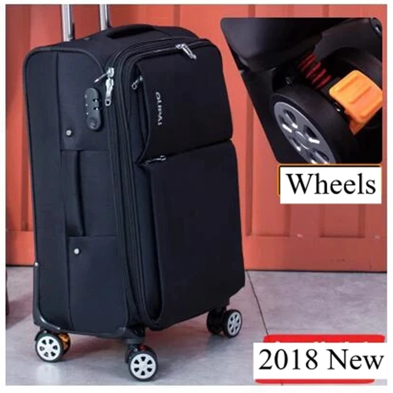 Koffer Oxford Spinner Reiskoffers 20/22/24 Inch Rollende Bagage Mannen Dames Zakelijk Waterdichte Reistas Bagagewagen