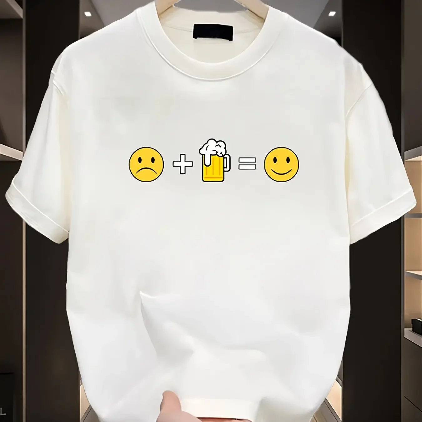 100% pure cotton new summer men's and women's short sleeved T-shirt, creative pattern printing, comfortable and soft fabric