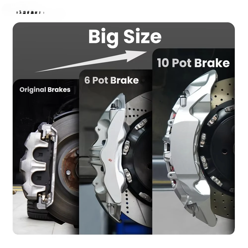TEI 10 Piston One-piece Caliper S-X BBK 400mm/420mm/440mm Rotor Modified Brake Caliper Kit for Range Rover