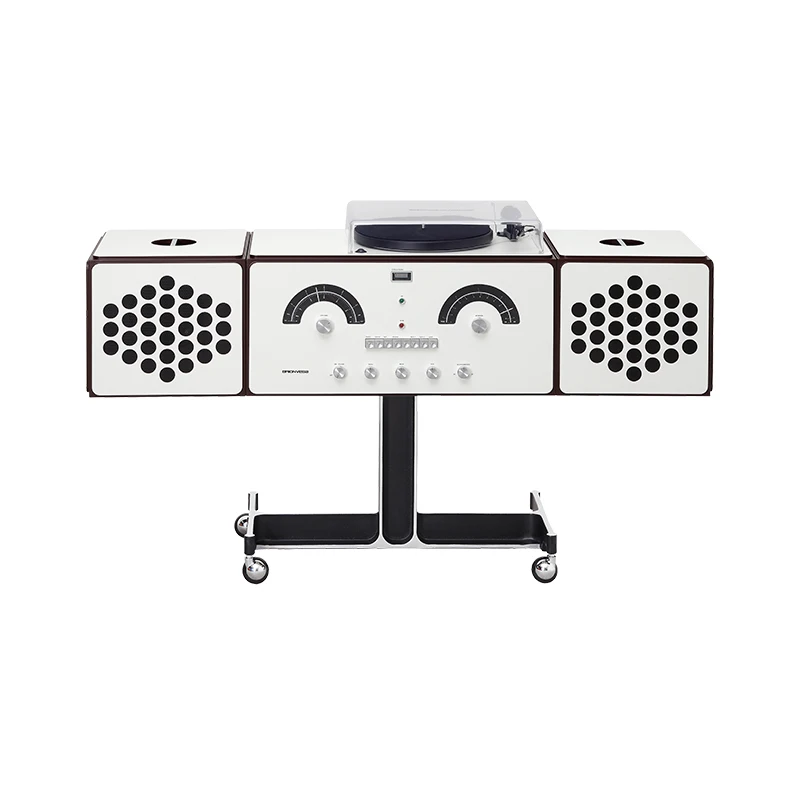 Brionvega RR226 Włoski odtwarzacz płyt winylowych retro buźka bezprzewodowy głośnik Bluetooth stereo spot