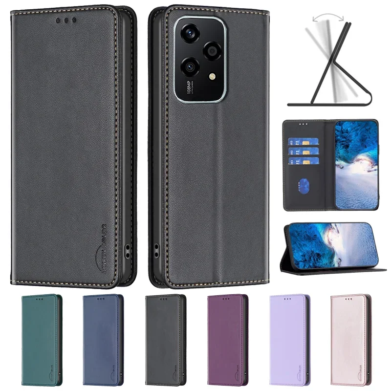 Flip Case for Honor 200 Lite Magnetic Phone Case on for Funda Honor 200 Lite 200Lite Leather Card Cover Honor200Lite 5G Coque