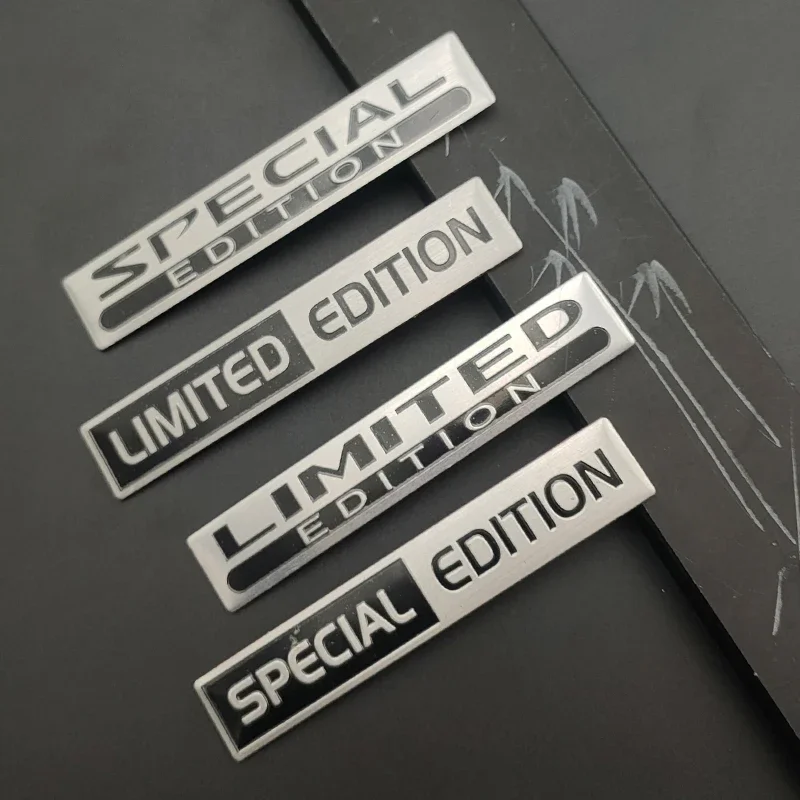 OK 3D Metal Aluminium Silver Black Logo LIMITED EDITION Emblem Car Fender Badge Trunk Decal LIMITED EDITION Stikcer Accessories