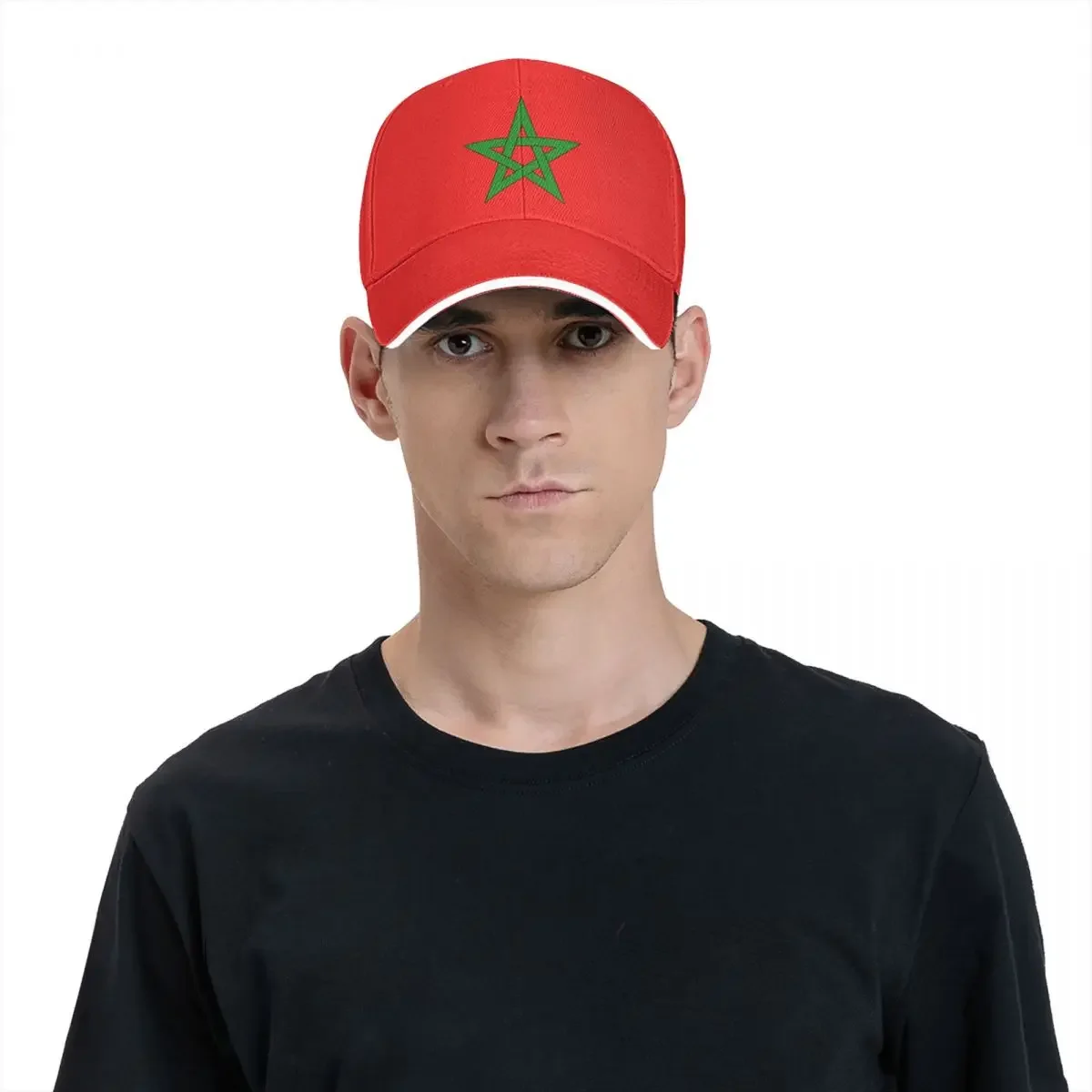 Morocco Flag Washed Men's Baseball Cap Outdoor Trucker Snapback Caps Dad Hat Golf Hats