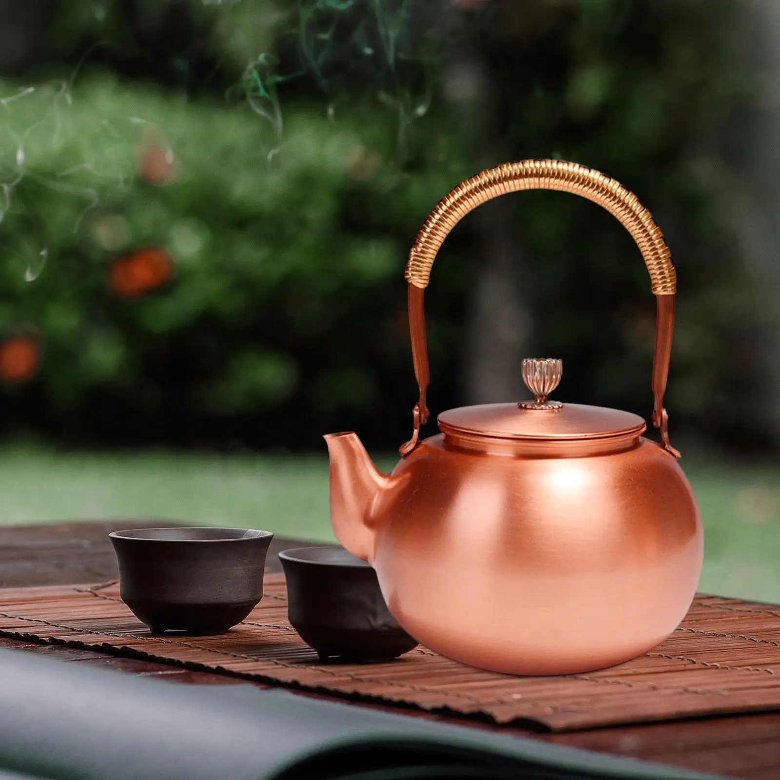 

Copper Teapot Tea Maker Kettle Retro Tea Infuser Kung Fu Tea Pot Hot Water Kettle for Outdoor Tea Lovers Gift Hotel Home Camping