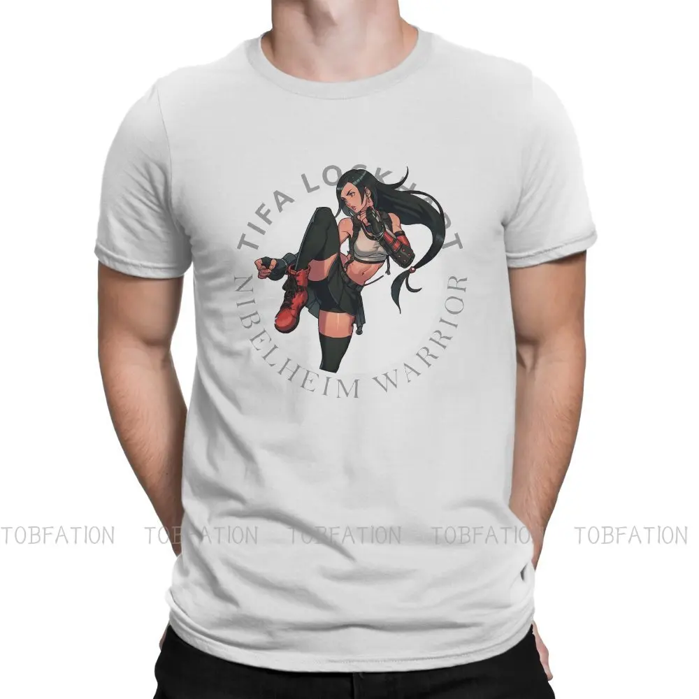 Cool Girl Hipster TShirts Final Fantasy Tifa Lockhart Male Graphic Fabric Tops T Shirt O Neck