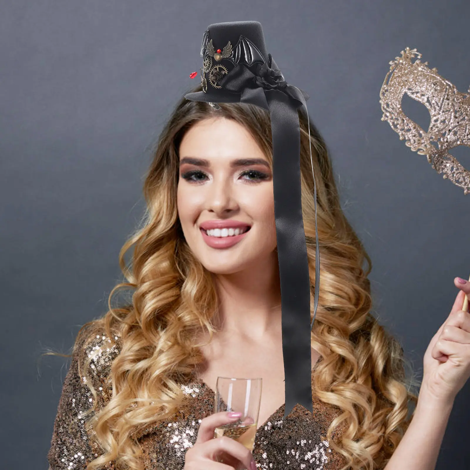 

Заколка для волос в стиле ретро-панк, винтажная заколка для волос для фестивалей и вечеринок, креативный дизайн, универсальный аксессуар для головы для женщин и девочек