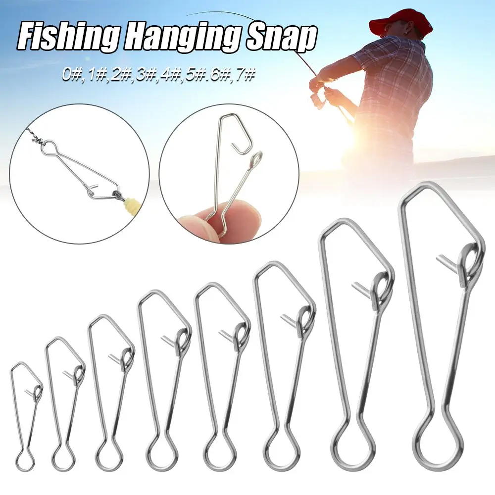 

50pcs/pack Portable Line Tackle High Quality Safety Pin Connector Fishing Hanging Snap Barrel Swivel Fast Clip Lock