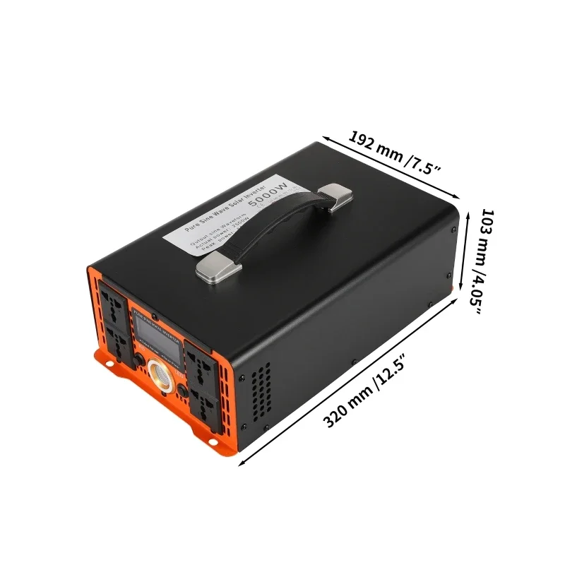 Reiner Sinus-Wechsel richter 5000W DC 12V 24V 48V bis AC220 V Power Bank Konverter Solar Auto Wechsel richter Transformator für Heim-RV