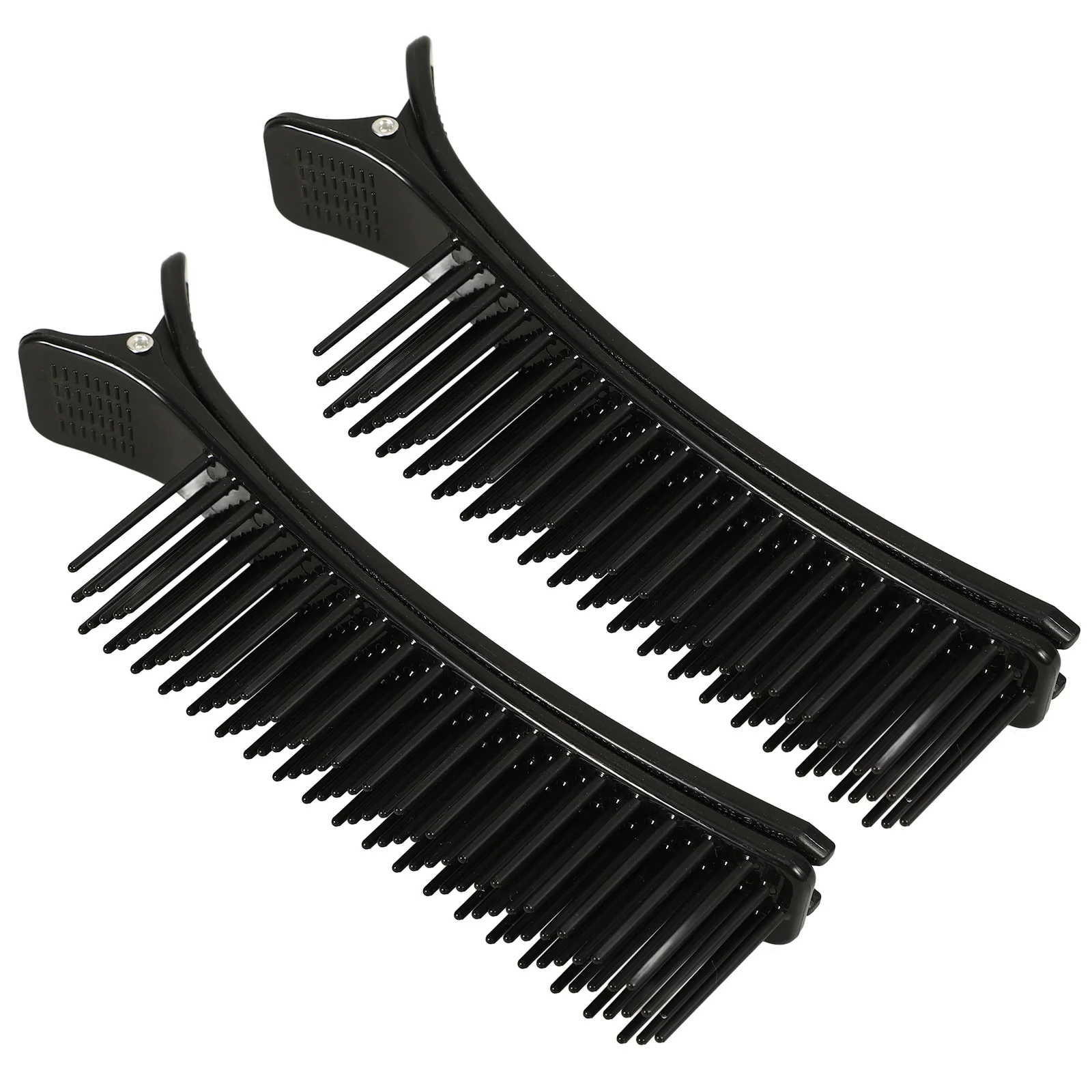 

2 Pcs Hair Clip Black Clips for Sectioning Pins Elastic Styling Big Thick Miss Rollers Women