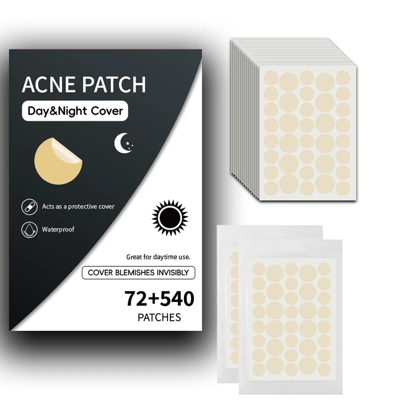 180-760pcs Invisible Acne Patches Removal Pimple Anti-Acne Hydrocolloid Patches Spots Marks Concealer Repair Sticker Waterproof