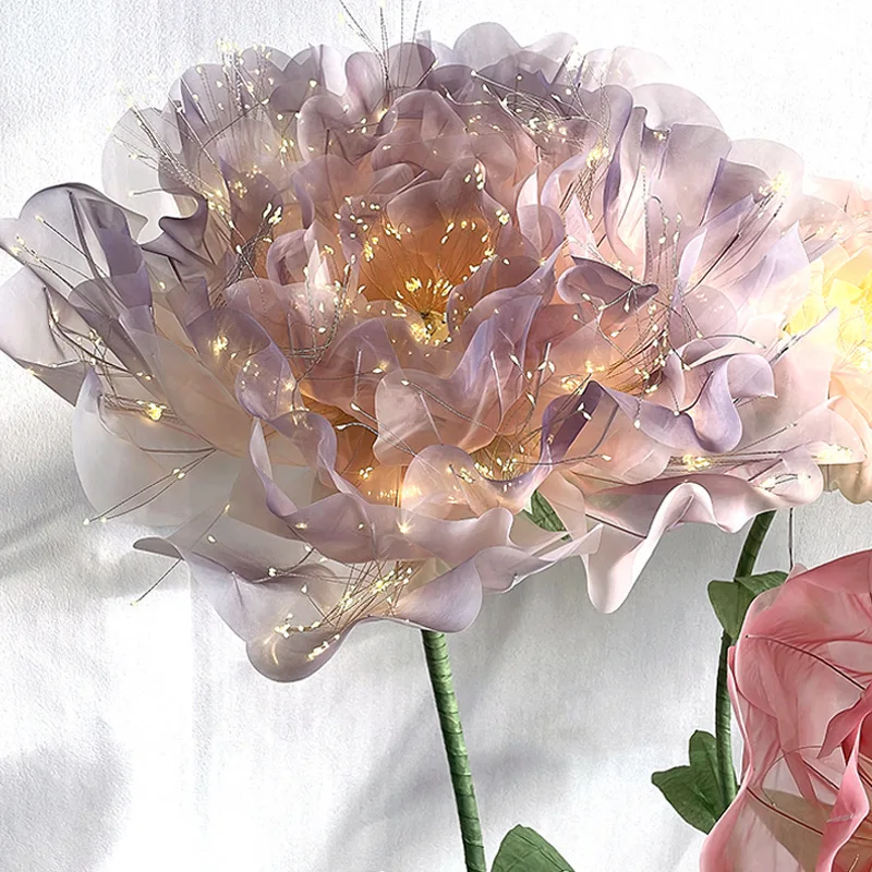 Baby's breath opening and closing lanterns, home decoration ornaments, silk screen flowers, hydrangea lighting, simulated hydran