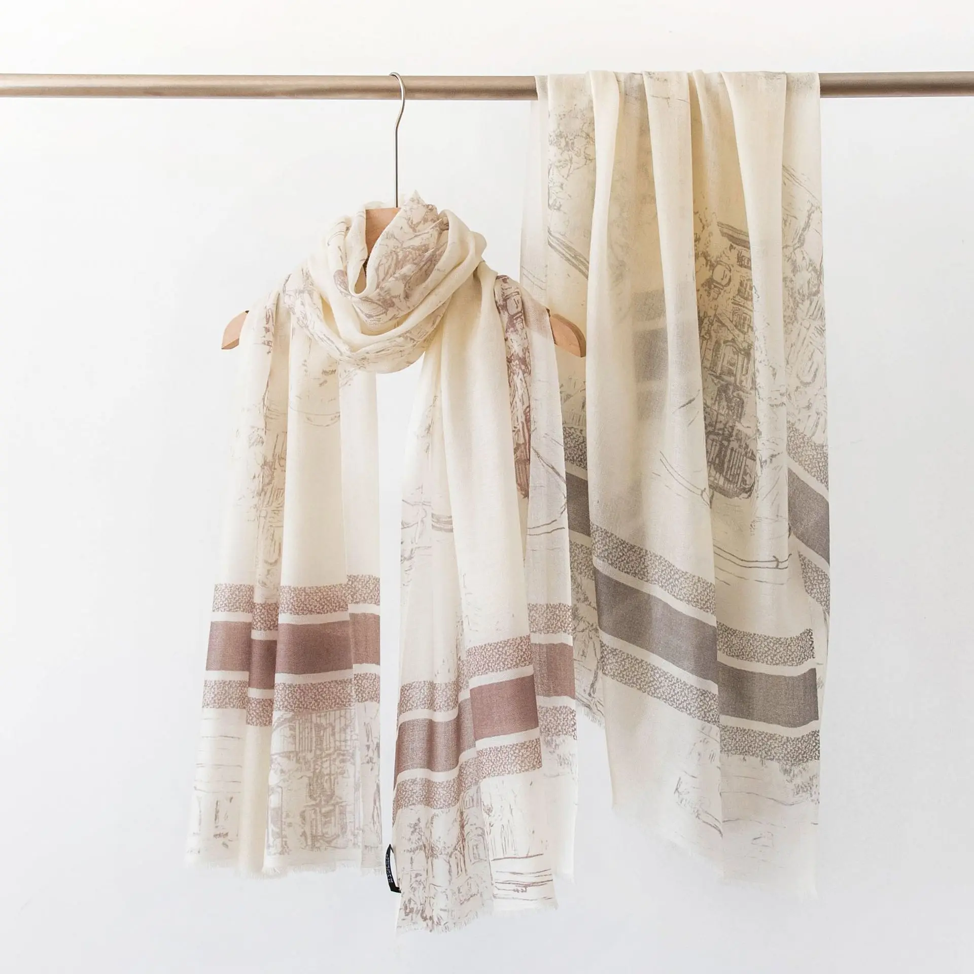 New Spring 100 Cashmere Silk Scarf Shawl Women Luxury Minimalist Versatile Warm Wrap Neck Warmer Outer Wearing
