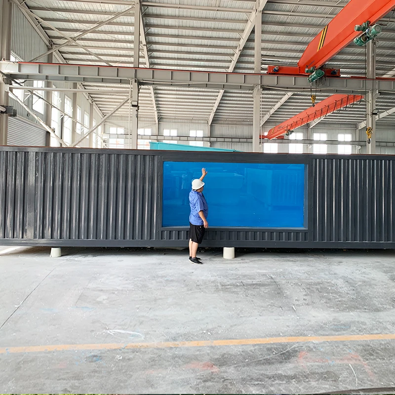 Container Swimming Pool Family Plunge Pool Endless Spa Above Ground Outdoor Prefab Customized Heavy Duty Steel Structure
