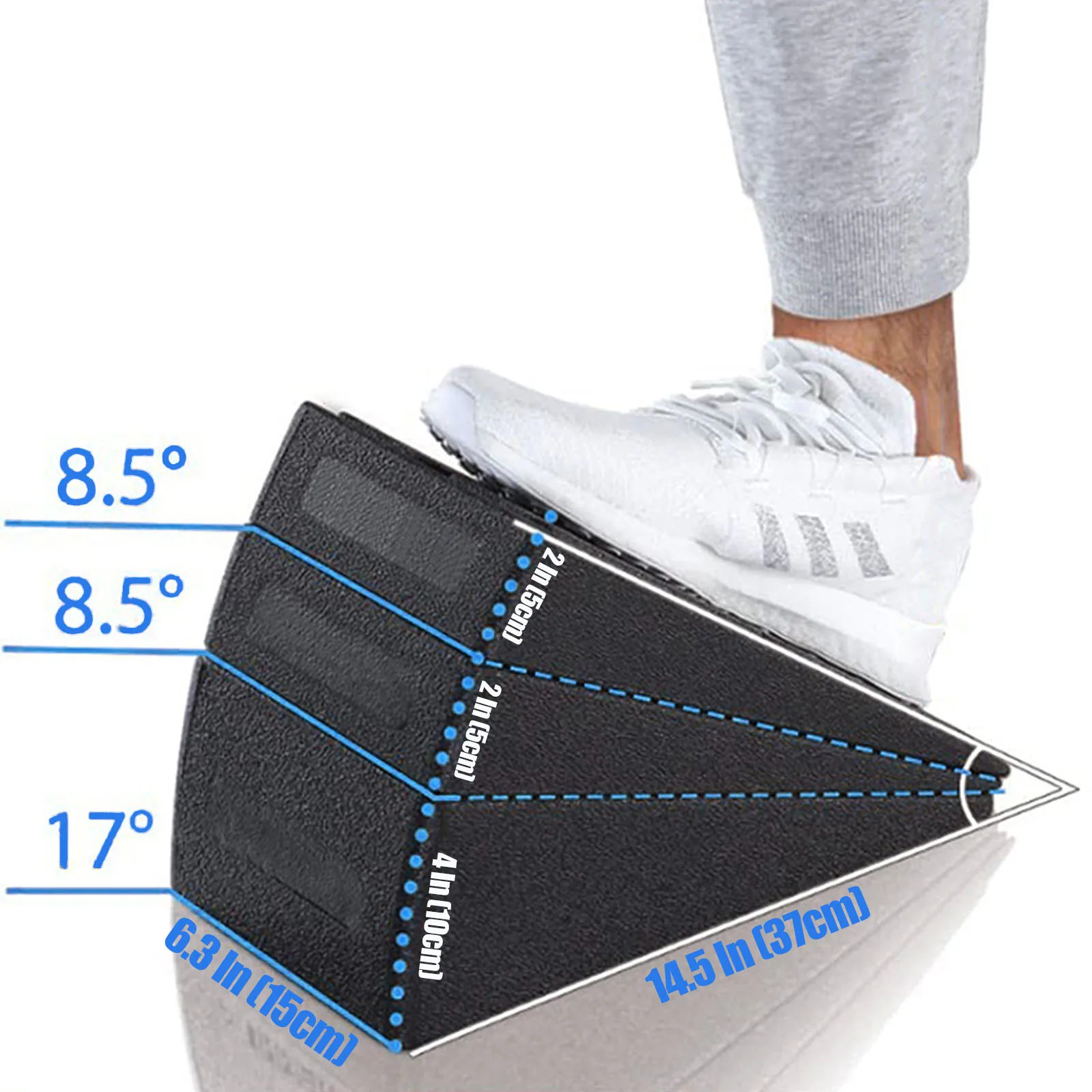 Squat Wedge Block Adjustable Non-Slip Squat Ramp Deadlift Wedge Calf Stretcher Slant Board Strength for Squat and Deadlift