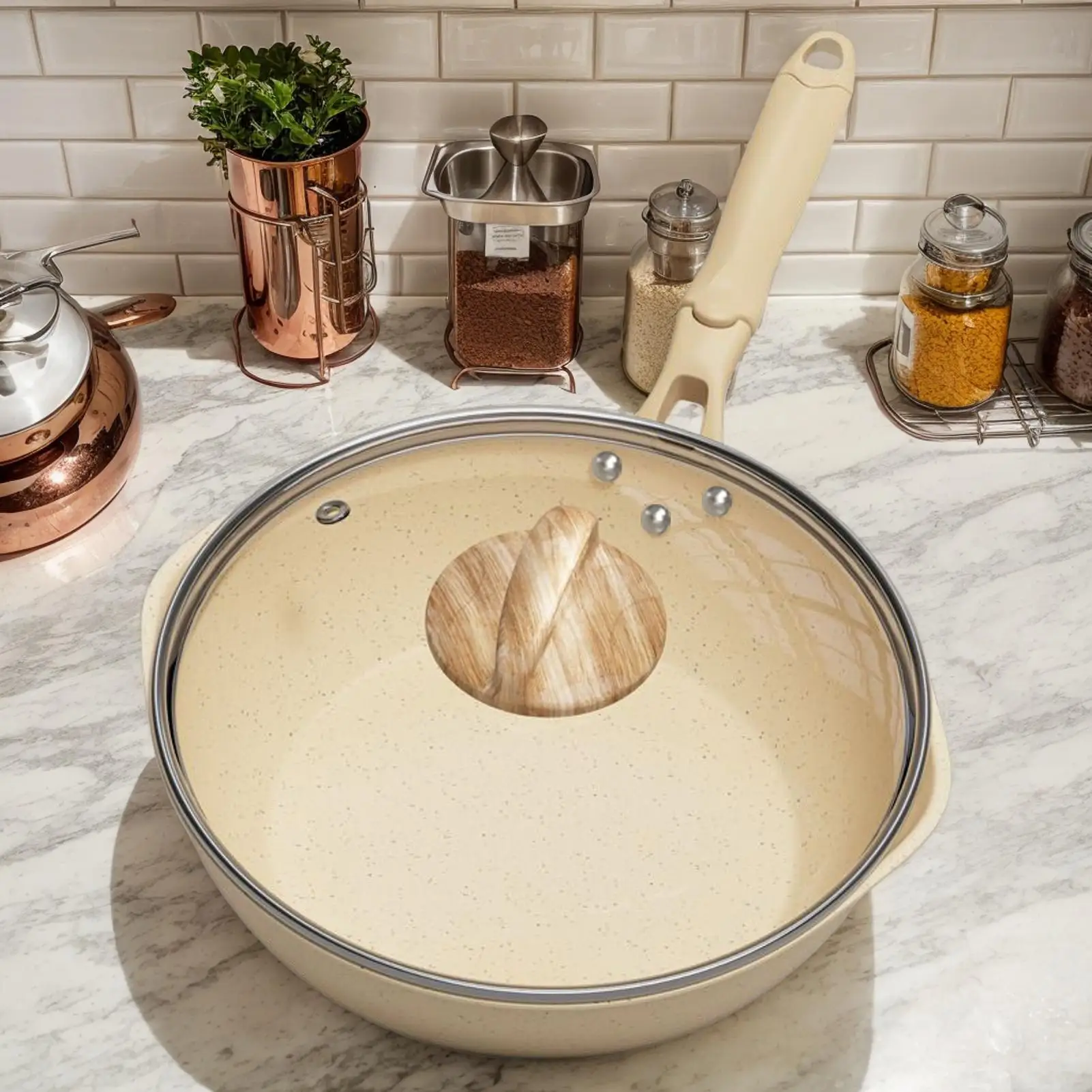 Non Stick Frying Pan Non Stick Omelette Skillet Frying Pan Versatile Kitchen Cooking System Accessories for Restaurant Outdoor