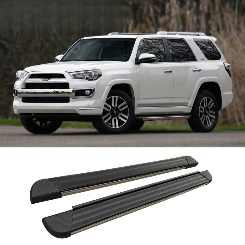 Black Running Board Side Steps, Exterior Styling Accessories, Fit 4 Runner