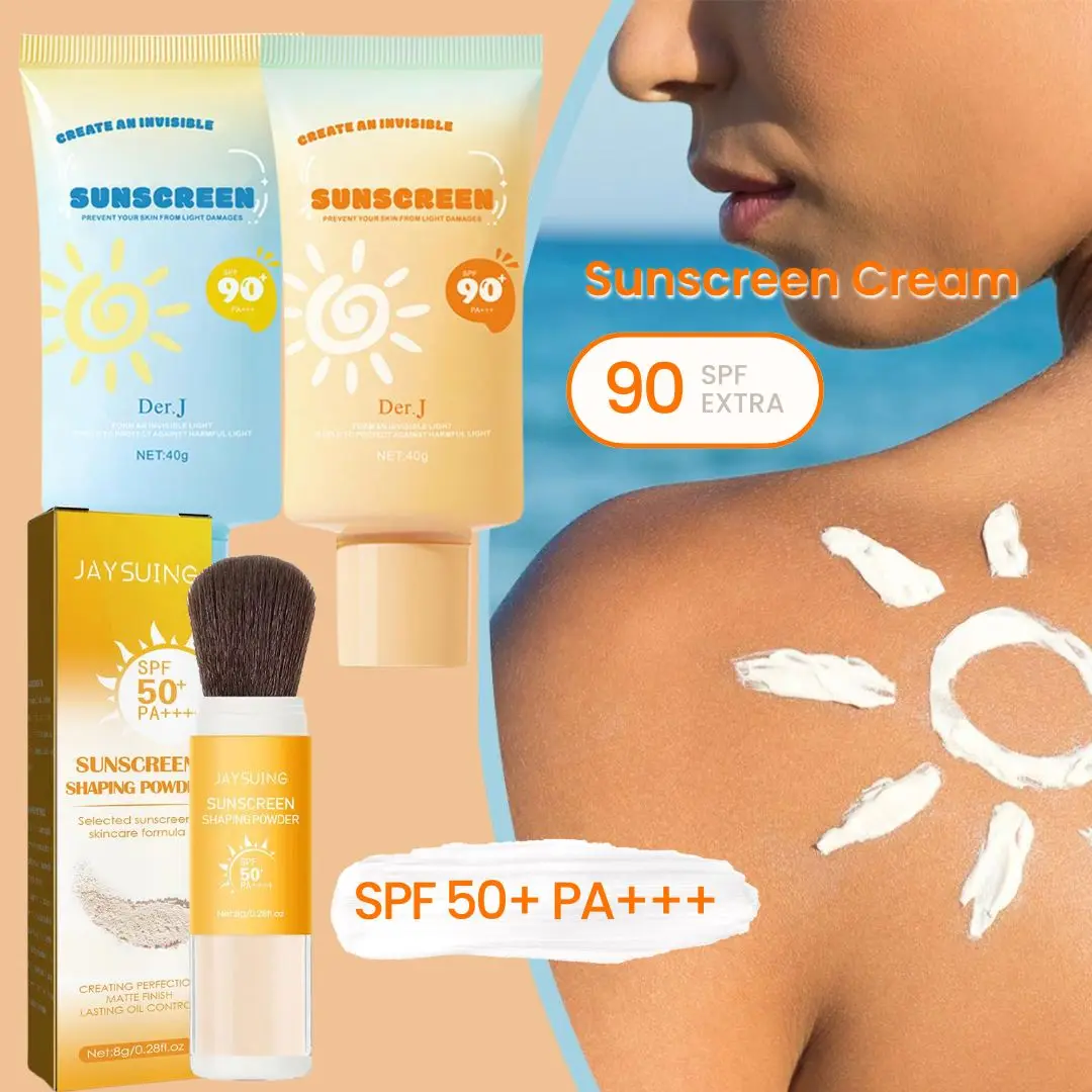 

Солнцезащитный крем SPF 90, солнцезащитный крем-пудра SPF50+ Солнцезащитный крем для лица и тела, отбеливающий солнцезащитный крем, освежающий солнцезащитный крем для лица, устойчивый к ультрафиолетовому излучению