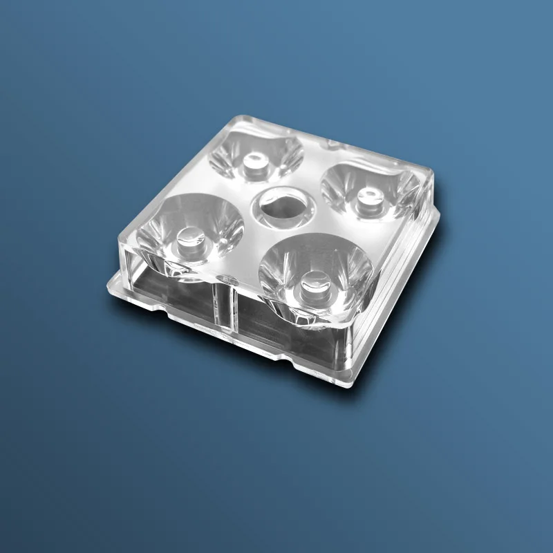 

50x50mm 2X2 arrays led lens for XPE XHP35 P8 S8 3030 3535 5050 7070 LEDs for tunnel lights stadium lights high bay lighting