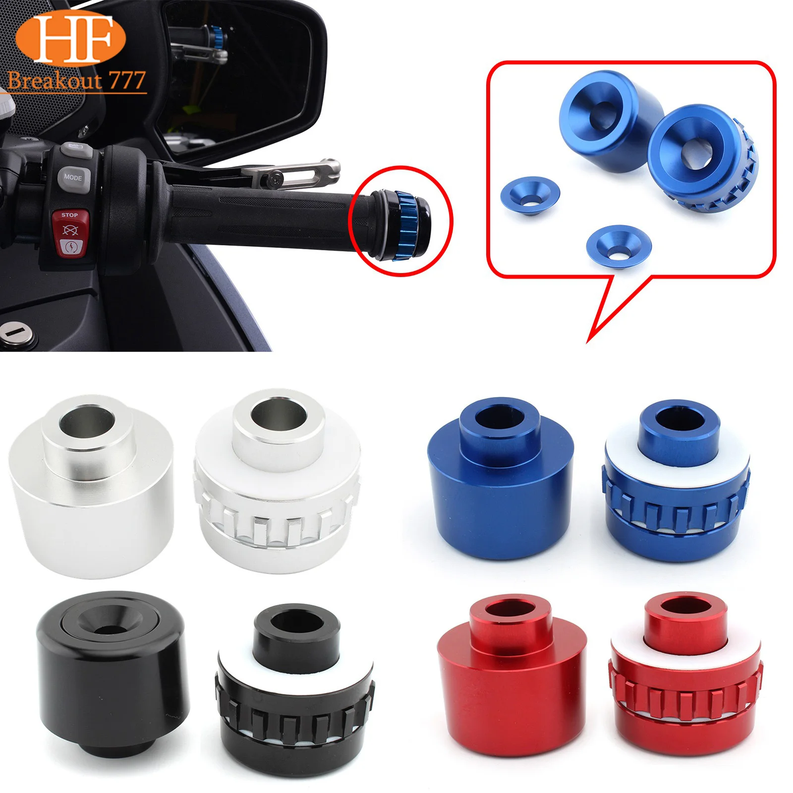 Throttle Lock Cruise Control Clamp Red End Bar For BMW F 800 GT F650 800 GS R 1200 GS LC