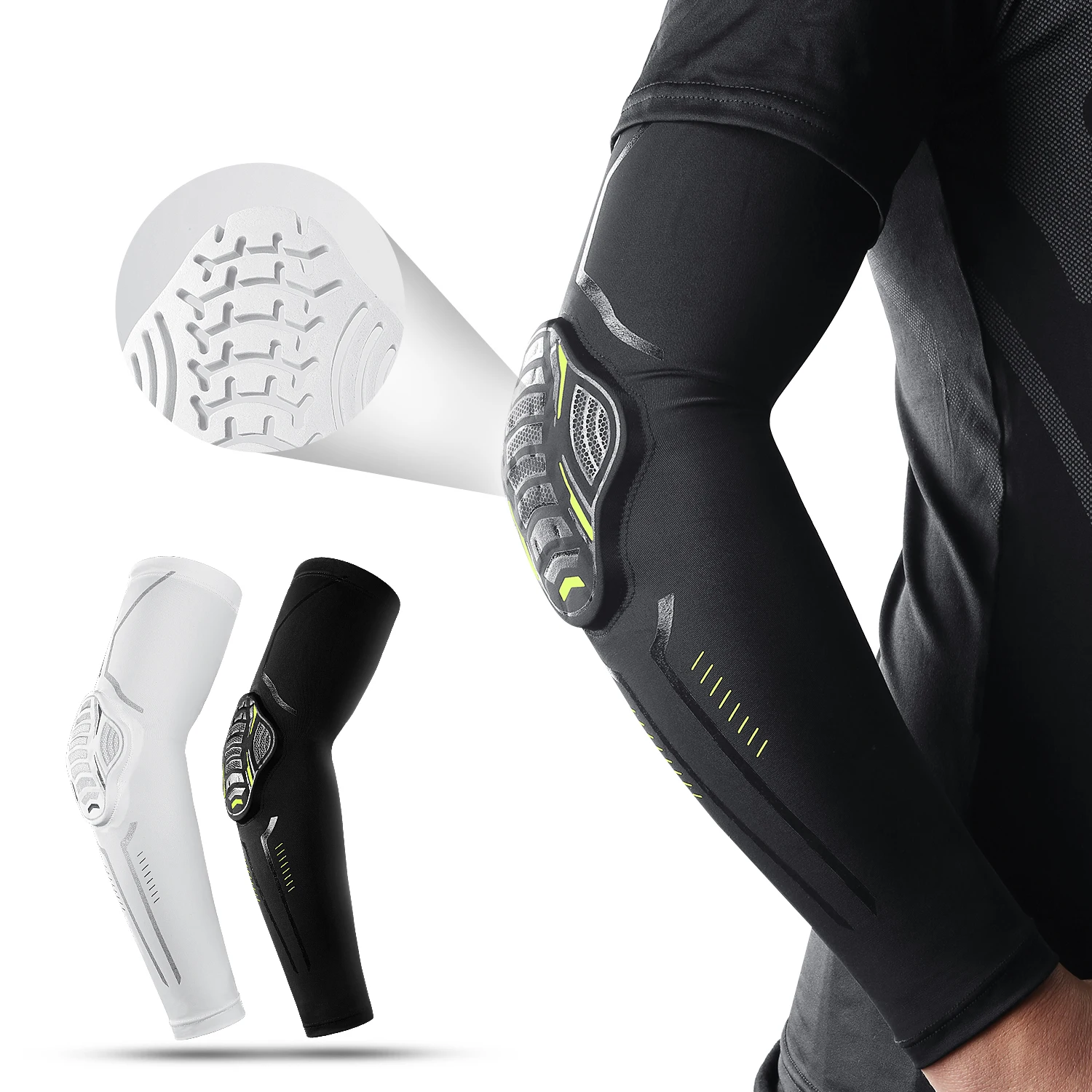 1/2PCS Sport Elbow Pads Elastic Basketball Arm Sleeve Crashproof Honeycomb Elbow Support Elbow Protector Guard Sport