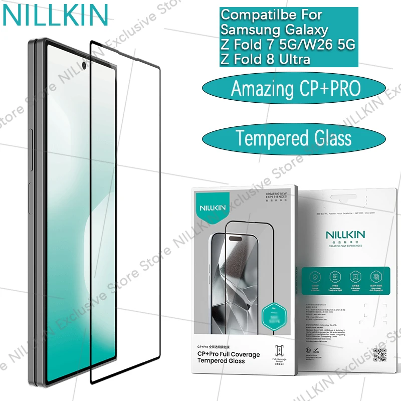 Nillkin para Samsung Galaxy Z Fold 8 Ultra/Fold 7 W26 CP+PRO, película protectora de vidrio templado de alta definición a prueba de explosiones.
