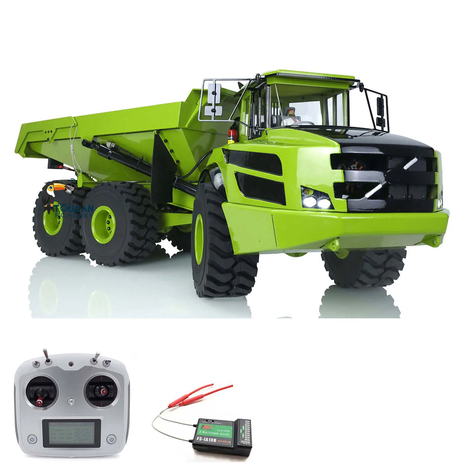 

1/14 Metal A40G RC Hydraulic Articulated Truck Metal 8*8 Dumper Truck Construction Car Model With Sound Light