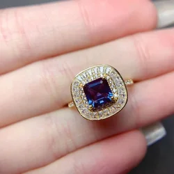 New Alexandrite Ring 925 Sterling Silver Large Gemstone Carrying Certificate Ladies Alexandrite Ring