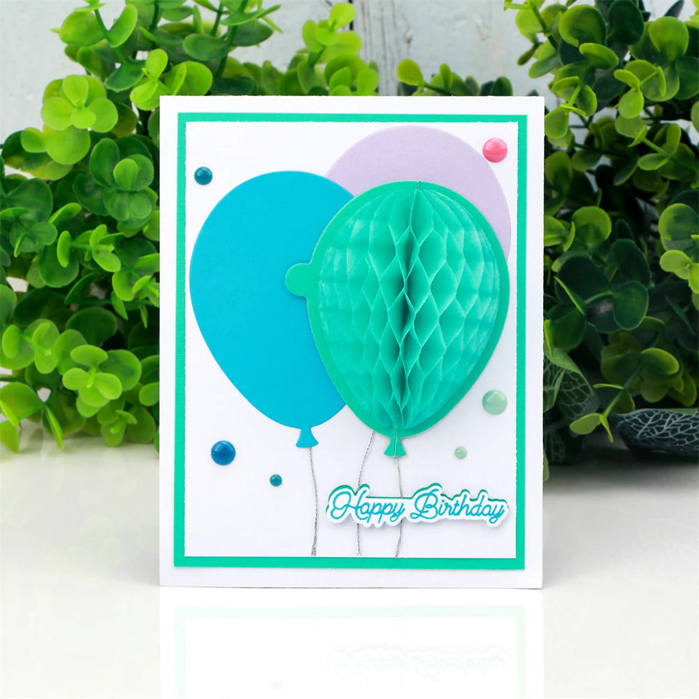 Couleurs assorties tampons en papier nid d'abeille coussin de tissu en nid d'abeille amour coeur boule arbre ornement pour bricolage noël 3D artisanat cartes Pop-Up
