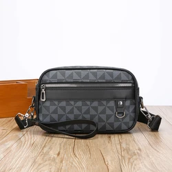 Fashionable Men's Satchel Shoulder Bag Square Crossbody Bag Business Handbag Clutches Wallet Card Bag