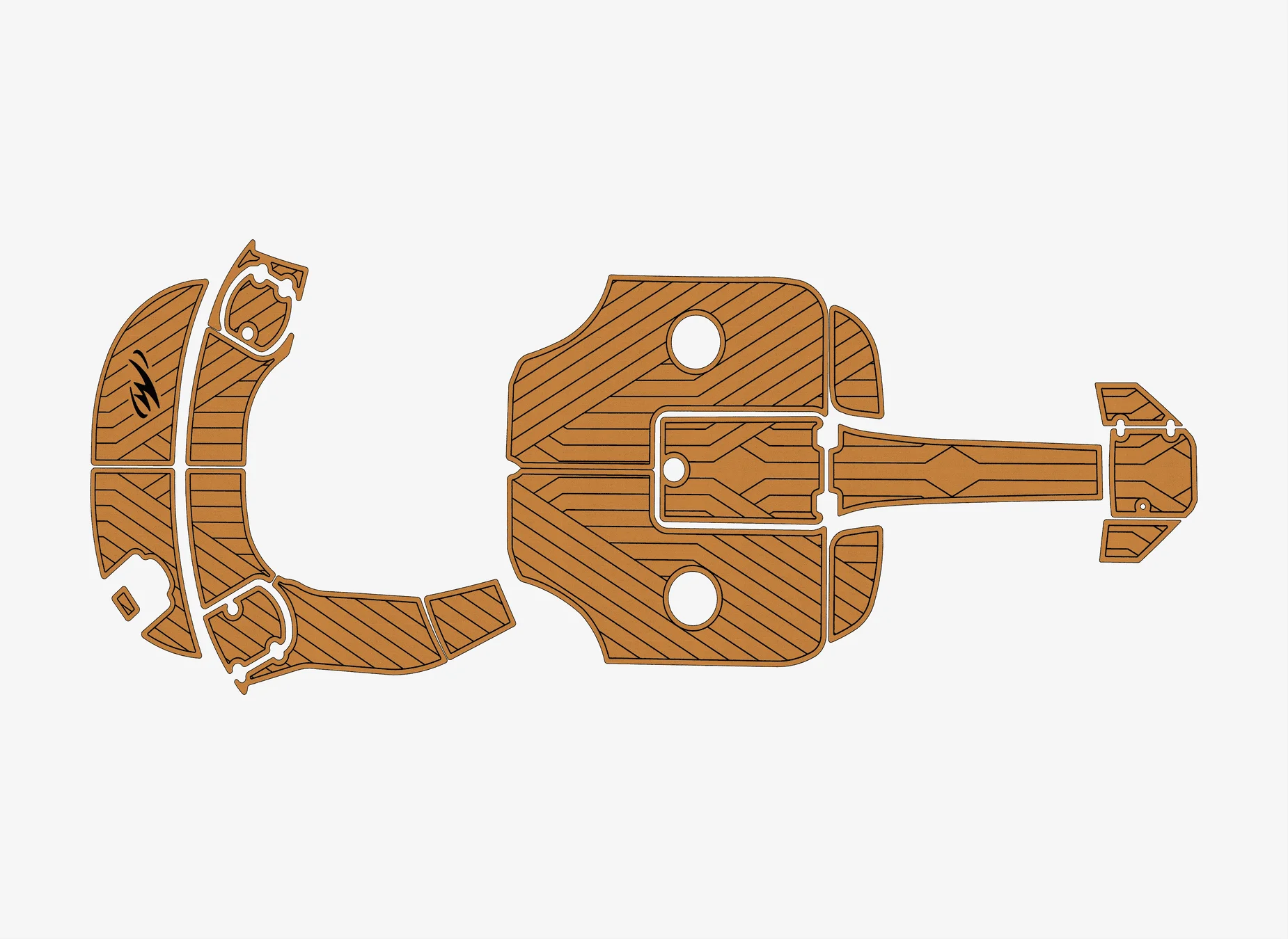 

Anti-Skid EVA Faux Teak Self-Adhesive 6mm Boat Decking Pad for 2005 Monterey 214 FS Yacht Cockpit Durable Marine Floor