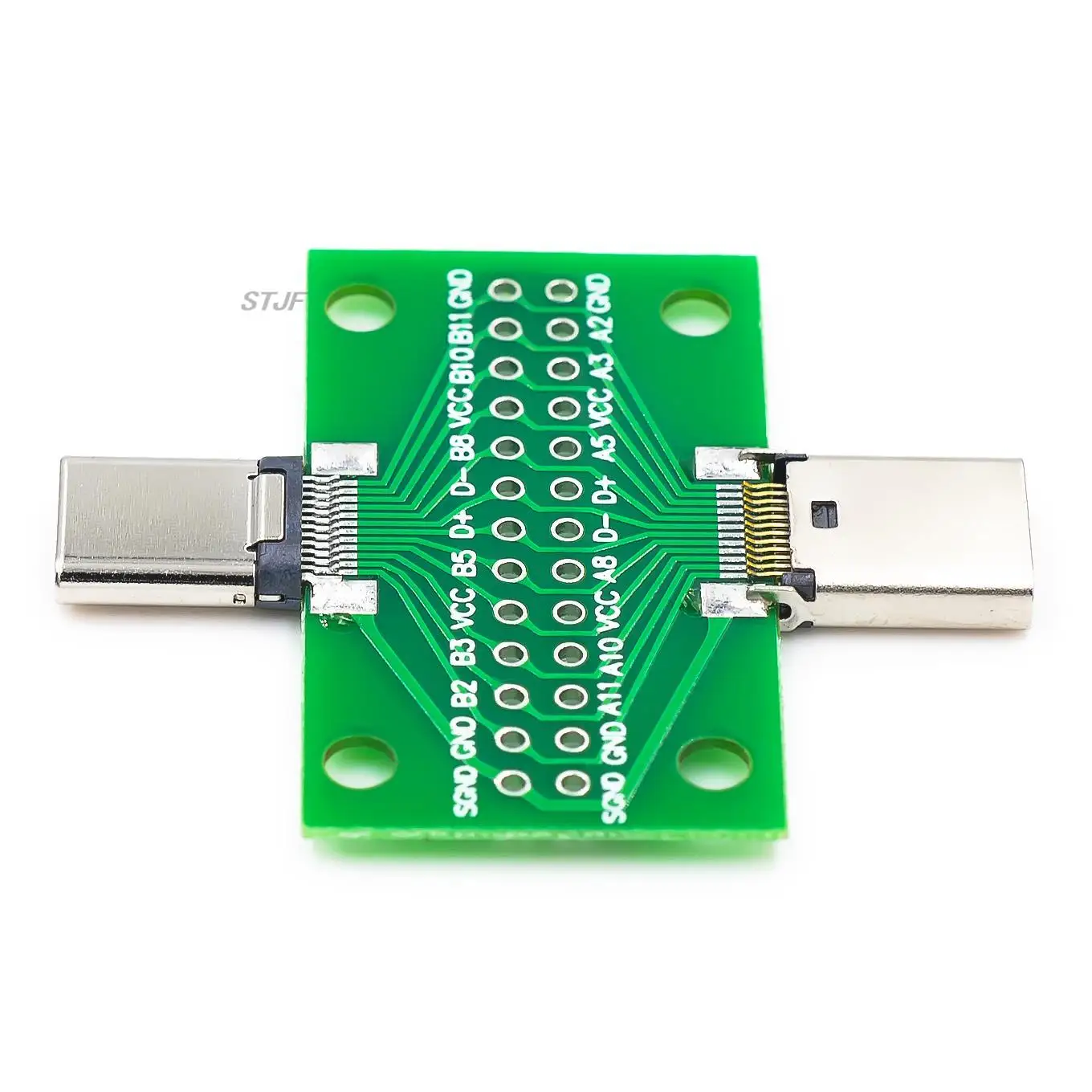 USB 3.1 Tipo-C placa adaptadora, PCB Board, fêmea, macho cabeça conversor, 2*13P para 2,54 milímetros, Módulo de teste de transferência