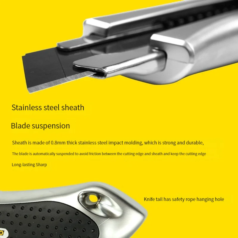 Japan OLFA LTD-08 18mm black blade LTD-AL-LFB automatic locking large art knife industrial knife, suitable for sharp cutting of carton, wallpaper