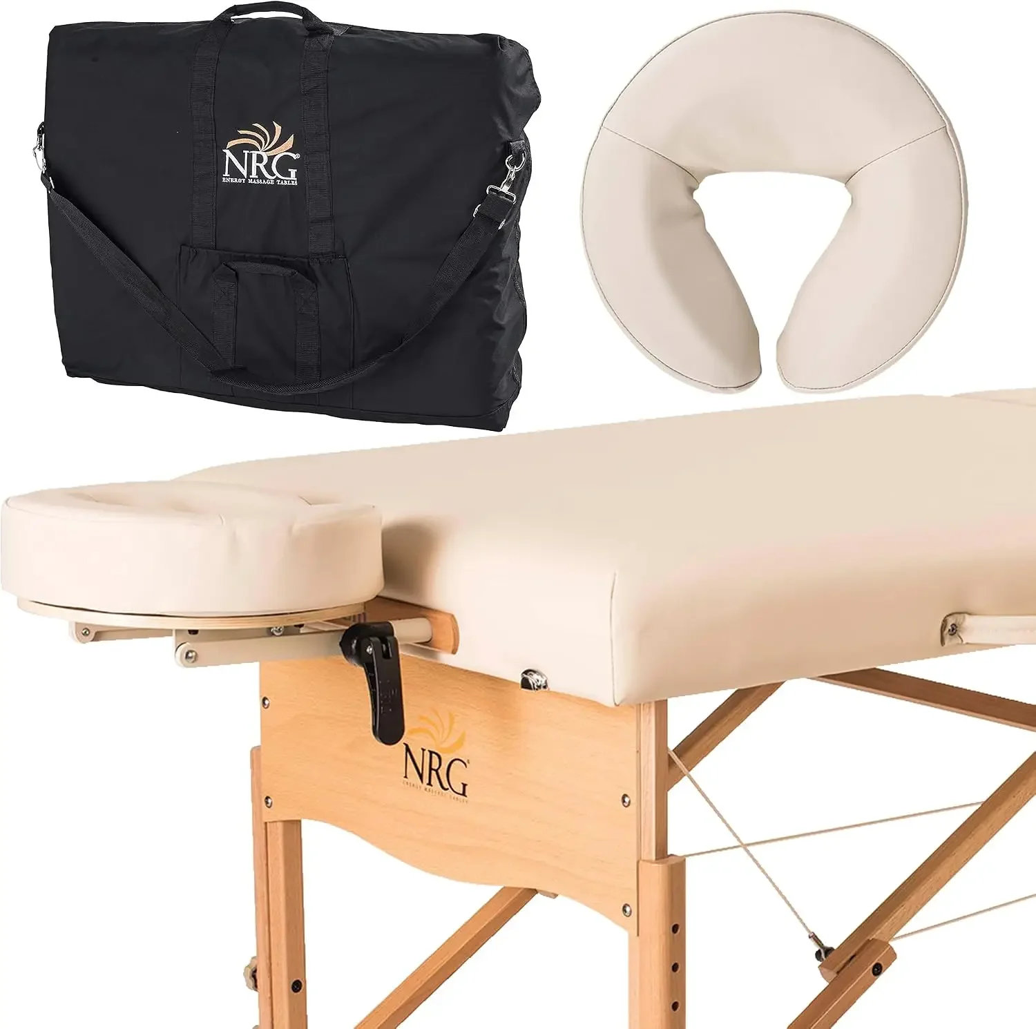 Portable Massage Table Package Vanilla Cream - Folding Massage Bed Lightweight Professional Massage Table Spa Bed, Face