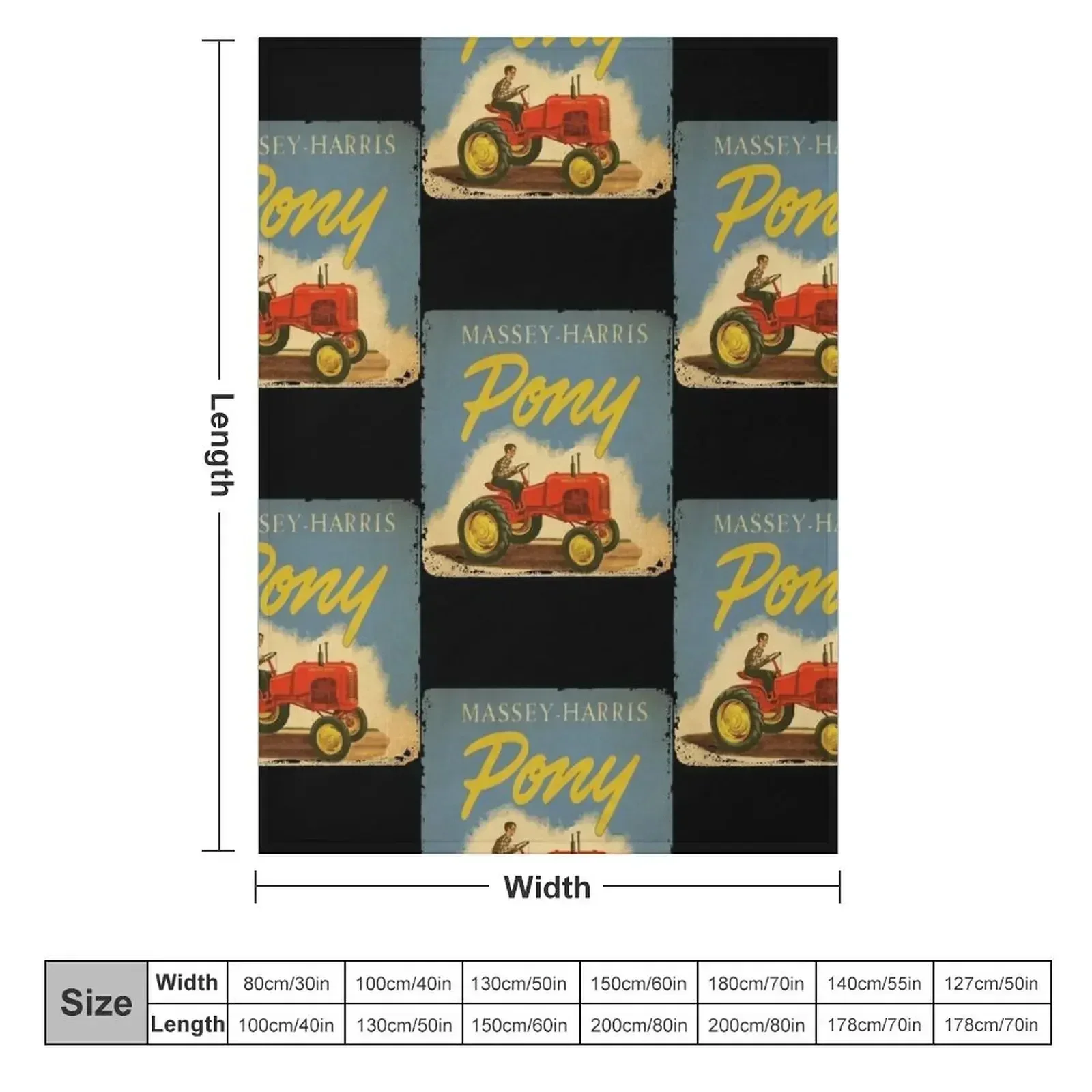 Massey Harris Pony vintage Tractor Throw Blanket Decorative Throw manga Single Luxury St Plush Soft Blankets