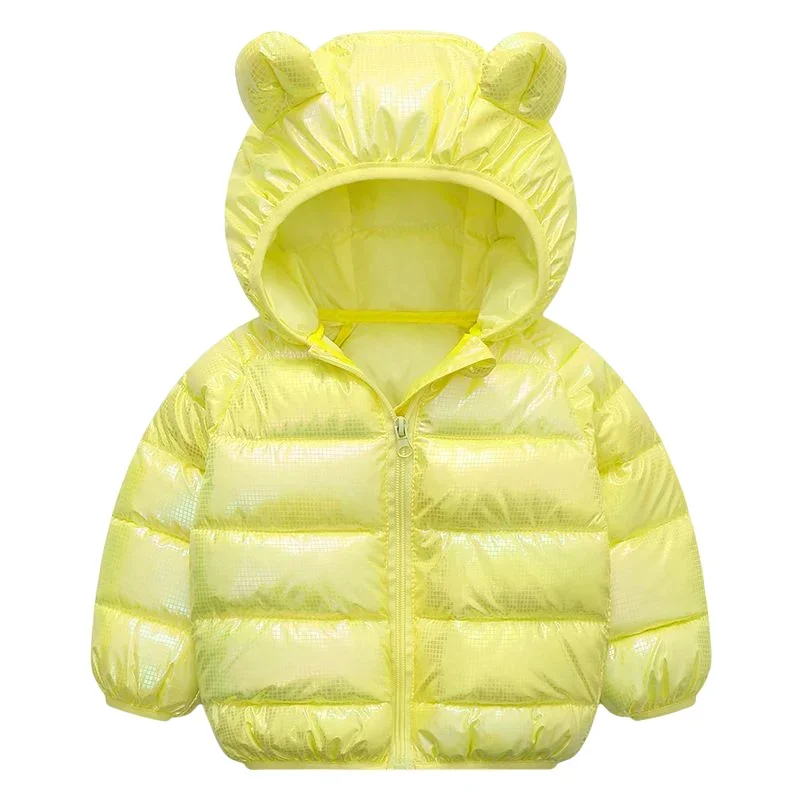 Cute Baby Girls Jacket Kids Boys Light Down Coats With Ear Hoodie Spring Girl Clothes Infant Children's Clothing For Boys Coat