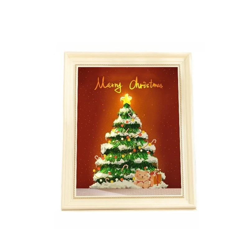 

Limited Edition Christmas Cat Bed Oil Painting Pet Nest With Scratching Board Xmas Oil Painting Series CatHouse Indoor Furniture