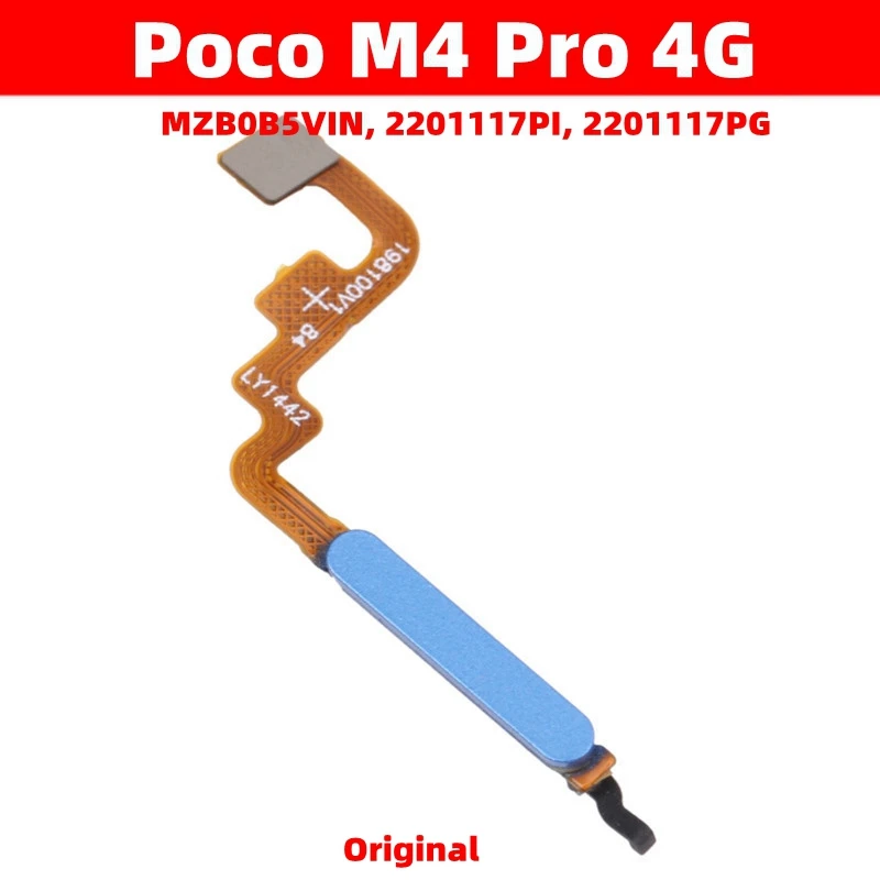 

Для Xiaomi Poco M4 Pro 4G Датчик распознавания отпечатков пальцев гибкий кабель Кнопка питания детали для замены