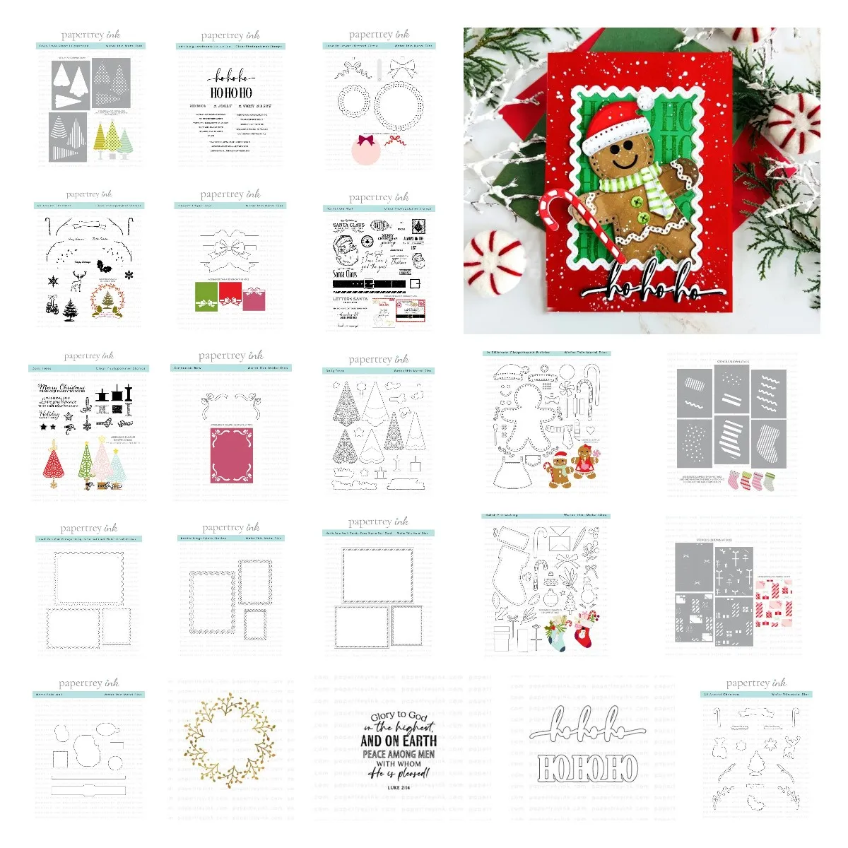 New Dies and Stamps 2024 All Around Christmas Sentiments Trees Bow Frame Post Card Die Socks Stencil DIY Scrapbooking Diary Card