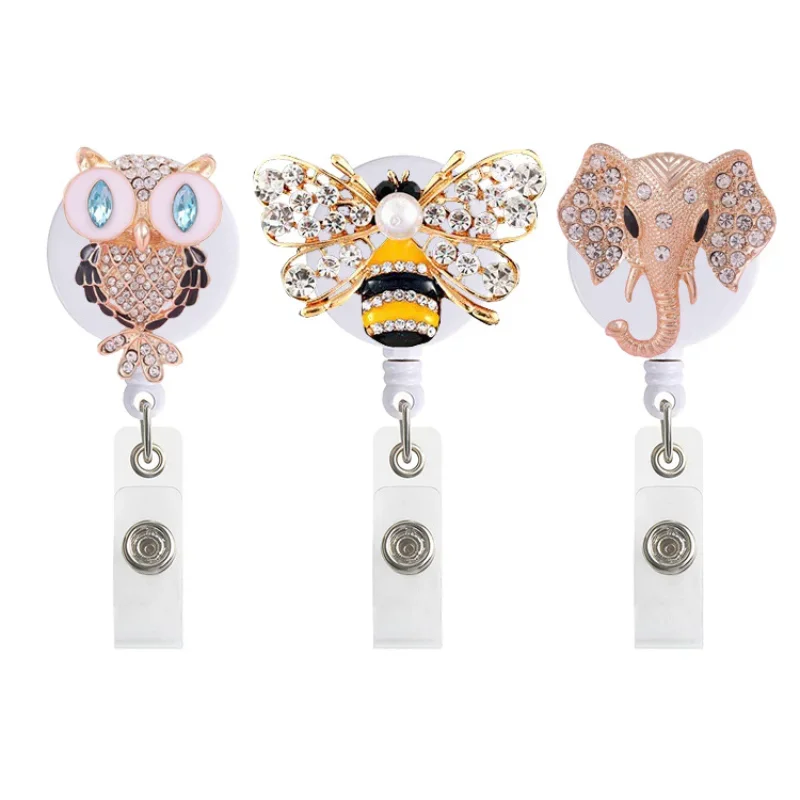 1pc Medical Id Retractable Credential Holder Badge Reel Clip Porta Credencial Retractil Office Accessories