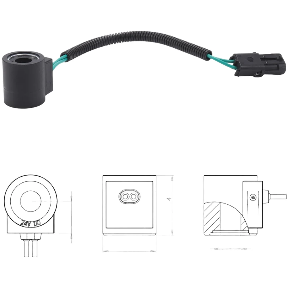 Solenoid Valve For Sunward-Excavator For Pilot Safety Lock Coil 1/2 Inch Black Hydraulic Control Part Construction Machinery Acc