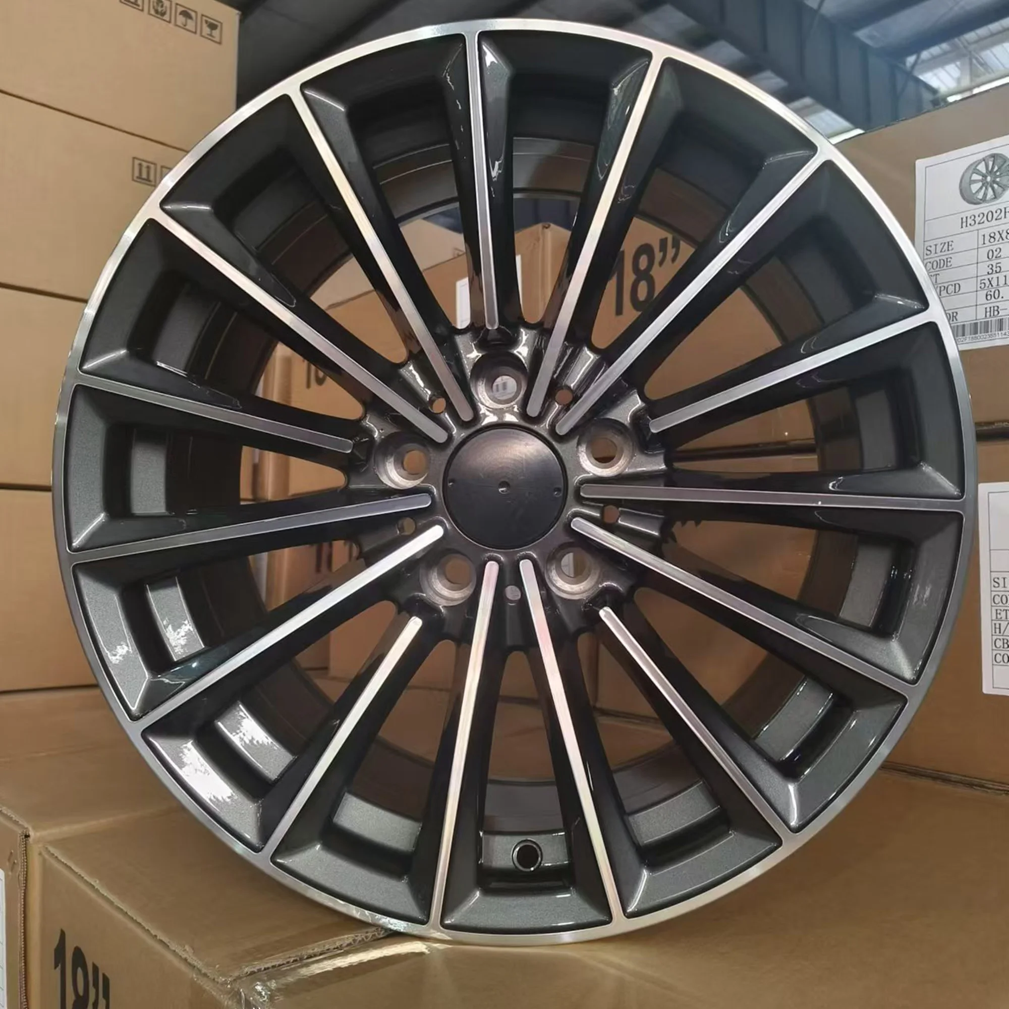 Hot Sale Custom 17 Inch Alloy Car Wheel Set Black Finish Stylish Design Original Rim Fit for