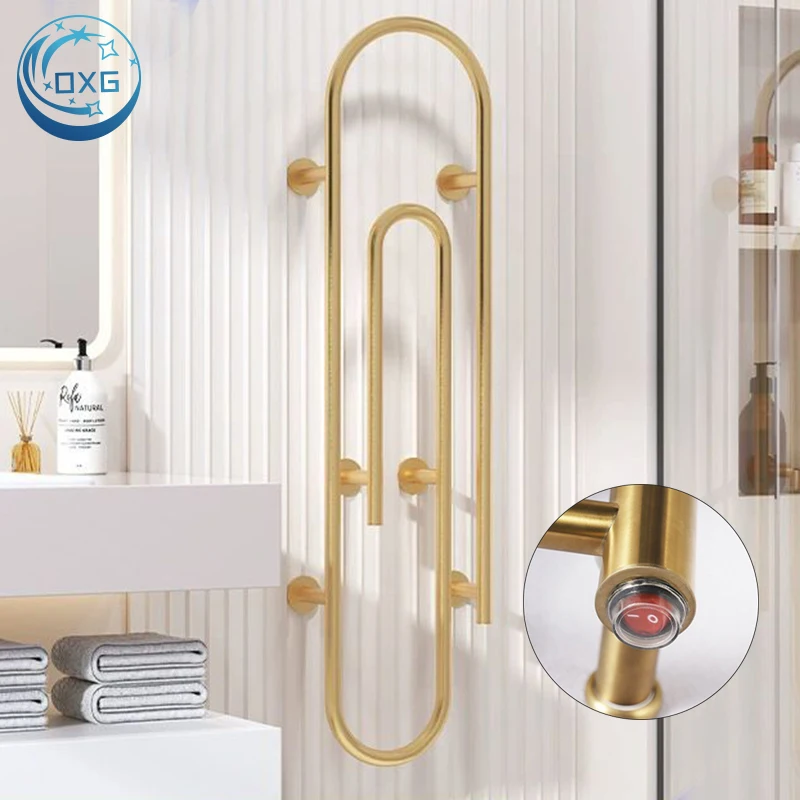 OXG Bathroom Electric Towel Warmer Heated Towel Rack Towel Dryer Heated Towel Rail Towel Radiator Energy Saving Customization